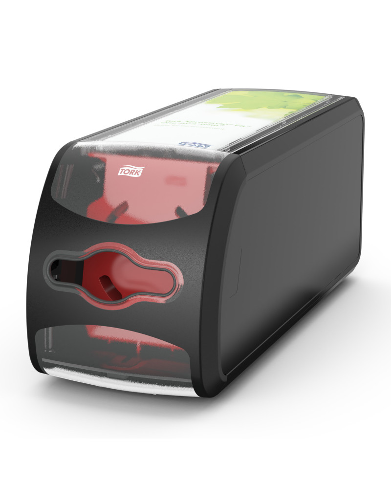 Tork Xpressnap Fit® Dispensador de Servilletas para Barra Negro N14, Dispensación hoja a hoja, 14,3 × 12,1 × 32,6 cm, 272901