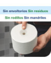 Tork OptiServe® Papel Higiénico sin Madril Blanco T7, Advanced, 2 capas, 24○×○820 hojas, 472630