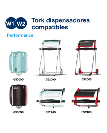Tork Papel de Secado Extra Azul W1/2, Absorbente, 2 x 750 servicios, 130052