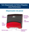 Tork Dispensador de Paños Plegados Rojo y Negro W4, Montaje en pared, Línea Performance, 654008