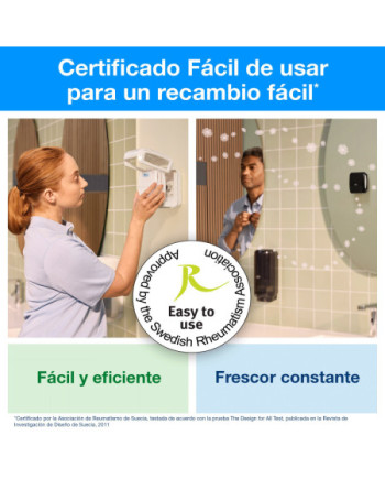 Tork Ambientador Constante con Recambio de Fragancia Brisa A3, Neutralizador de malos olores, 6 recambios, 257010