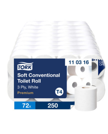 Tork Papel Higiénico Convencional Suave Premium - 3 Capas