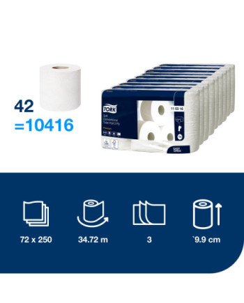 Tork Papel Higiénico Convencional Suave Premium - 3 Capas