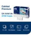 Tork Xpress® Toallas de Mano de Papel Entreplegadas Suaves Blancas H2, Premium, plegado en Z, 2 capas, 21 × 150 hojas, 100289