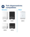 Tork Toalla de Mano de Papel Plegada en V Suave Blanco H3, 15 x 250 hojas, 290163