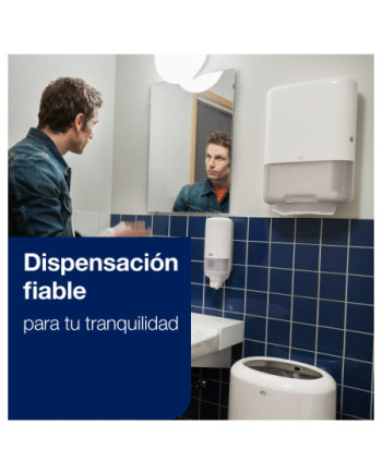 Tork Toalla de Mano de Papel Plegada en V Suave Blanco H3, 15 x 250 hojas, 290163