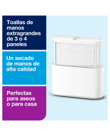 Tork Xpress® Dispensador de Toallas de Mano Entreplegadas Countertop Blanco H2, Dispensación hoja a hoja, 552200