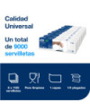 Tork Xpressnap® Servilleta Blanca para Dispensador N4, Universal, Plegado 1/4, 1 Capa, 1125 servilletas, 10840