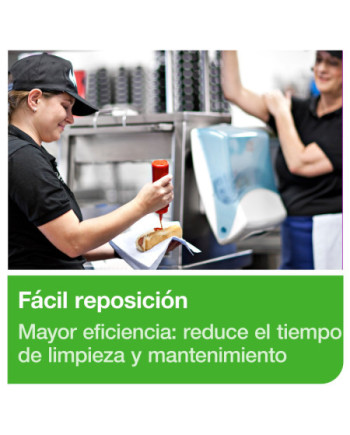 Tork Dispensador de Paños Plegados Blanco y Turquesa W4, Montaje en pared, Línea Performance, 654000