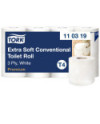Tork Papel Higiénico Convencional Extrasuave Premium Blanco, 3 capas, 56 x 155 servicios, 110319