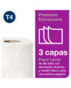 Tork Papel Higiénico Convencional Extrasuave Premium Blanco, 3 capas, 56 x 155 servicios, 110319