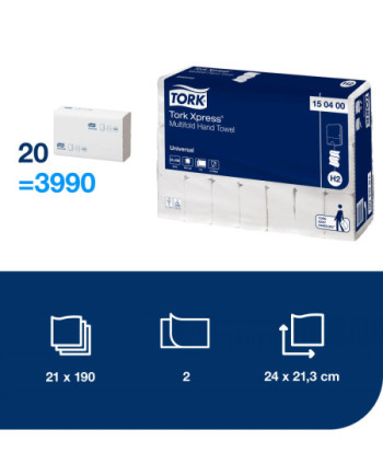 Tork Xpress Universal Toalla de Mano Entredoblada con Plegado en Z