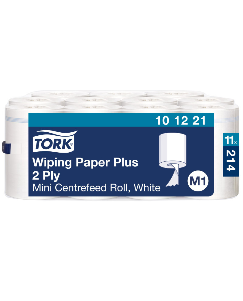 Tork Papel de Secado Extra Mini en Rollo Blanco M1, Alimentación Central, 11 rollos, 101221
