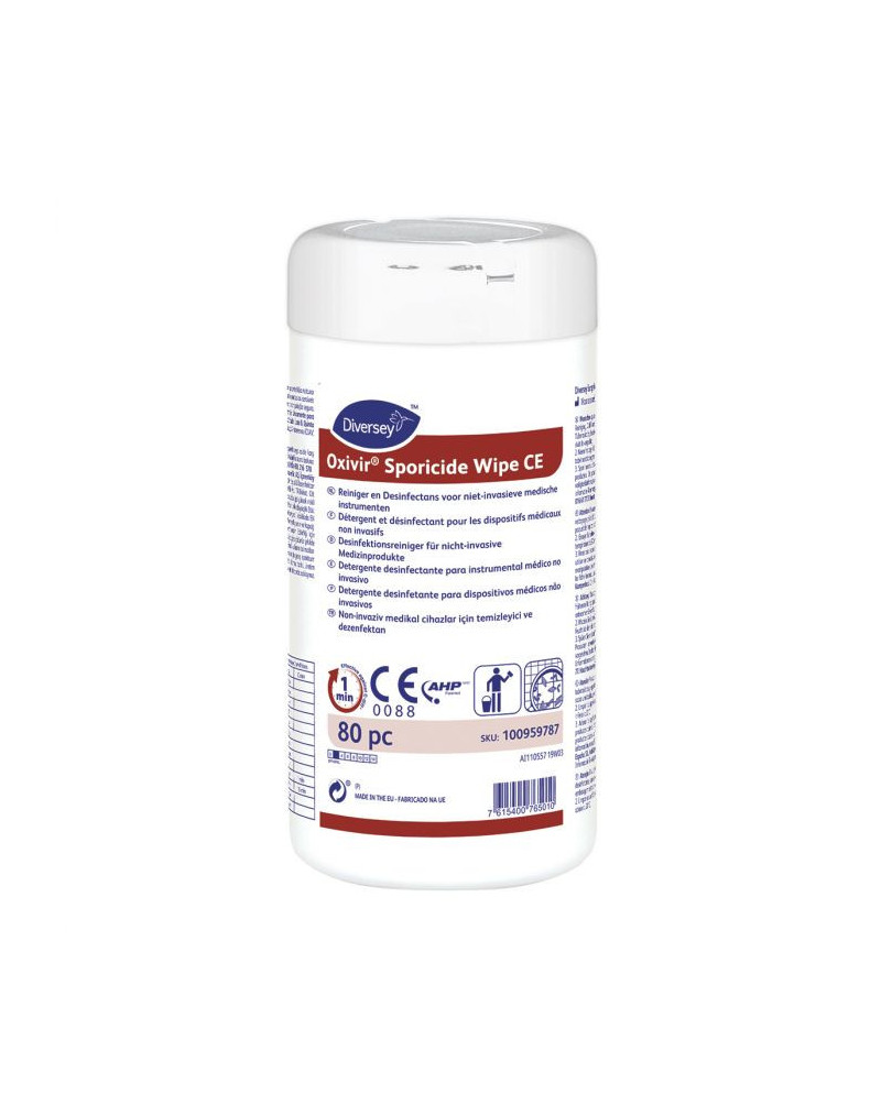 OXIVIR SPORICIDE WIPE CE 12X80 UD