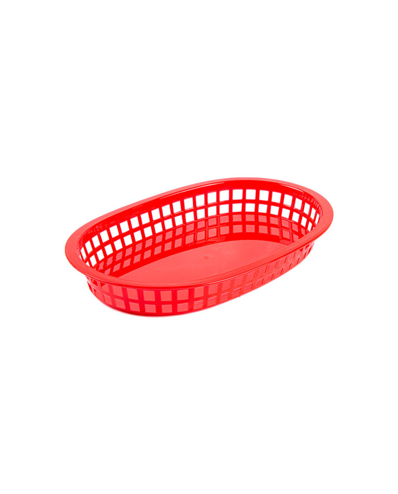 CESTAS ALARGADAS 28X17,5X4CM ROJO PP P/12